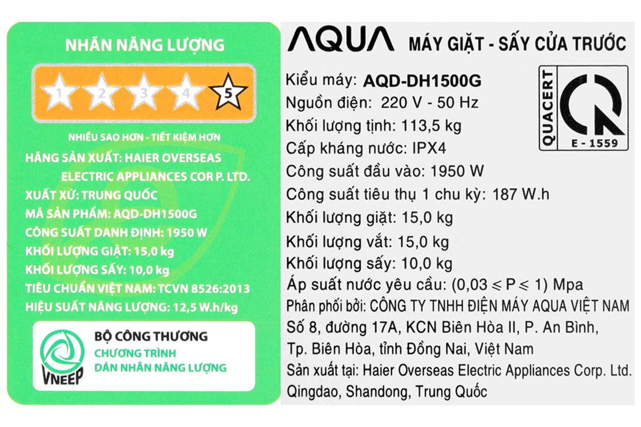 Các công nghệ chính giúp máy giặt sấy Aqua vận hành êm, sạch và tiện hơn