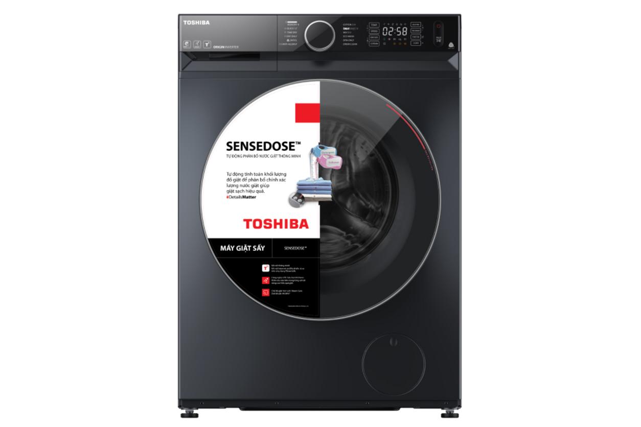 Máy giặt sấy Toshiba 12,5kg / sấy 8kg cho gia đình bận rộn.