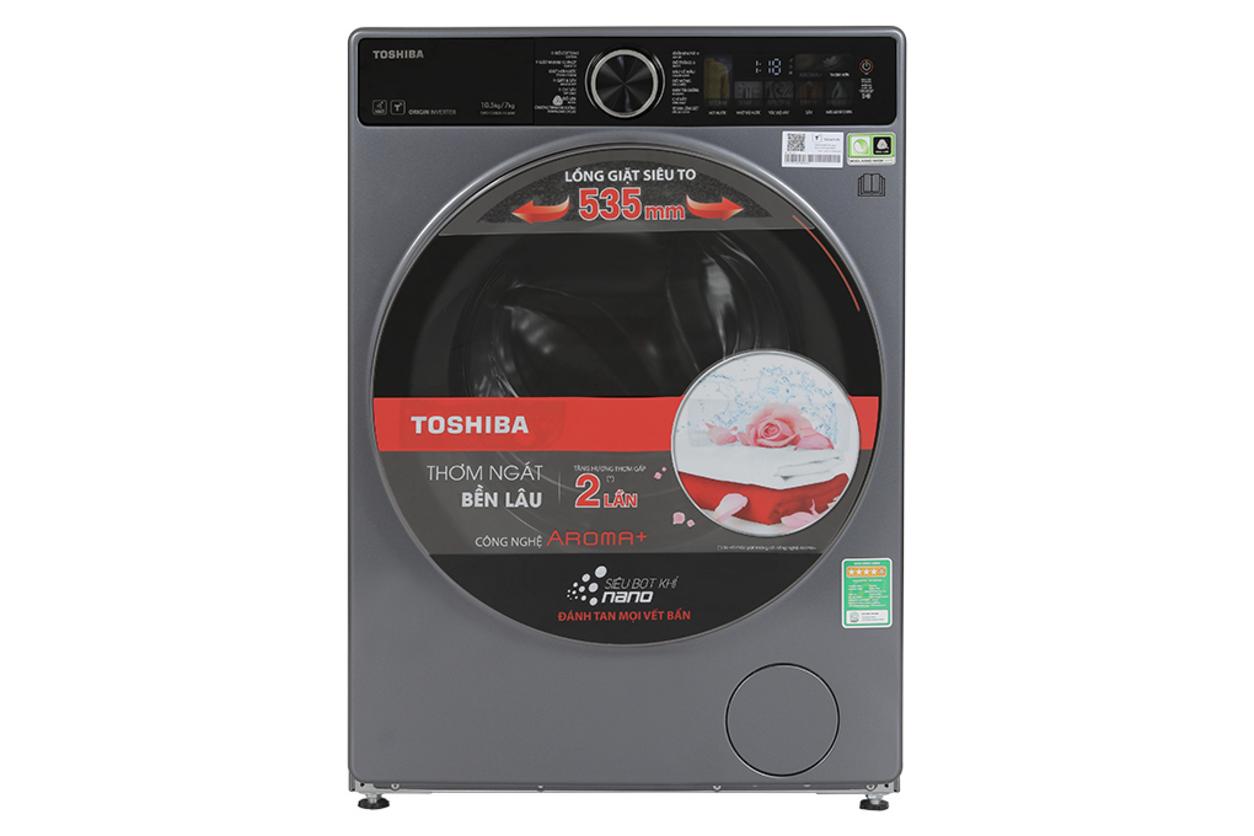 Máy giặt sấy Toshiba Inverter TWD-T25BZU115MWV(MG) (giặt 10.5kg - sấy 7kg)