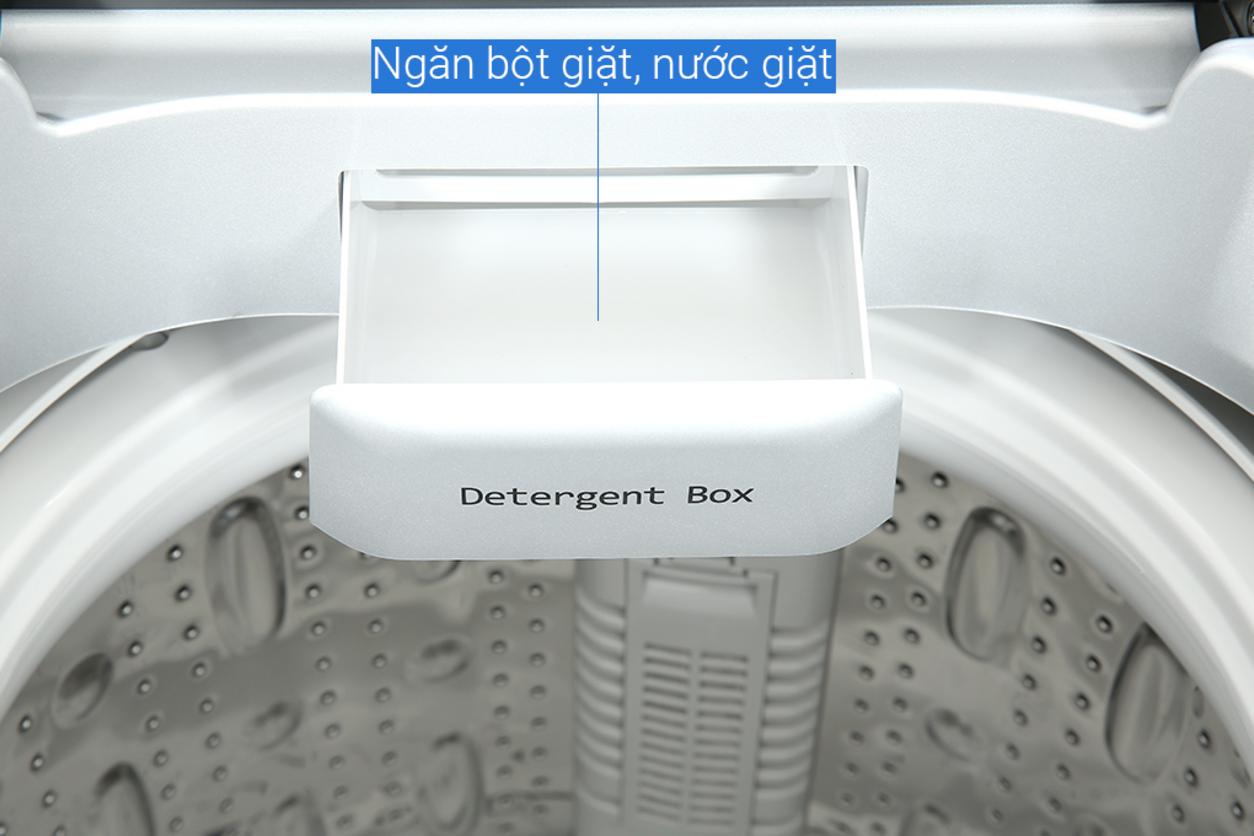 Các chi tiết nổi bật của Whirlpool VWVC8502FS: cửa trên, lồng giặt thép không gỉ, bảng điều khiển dễ dùng.