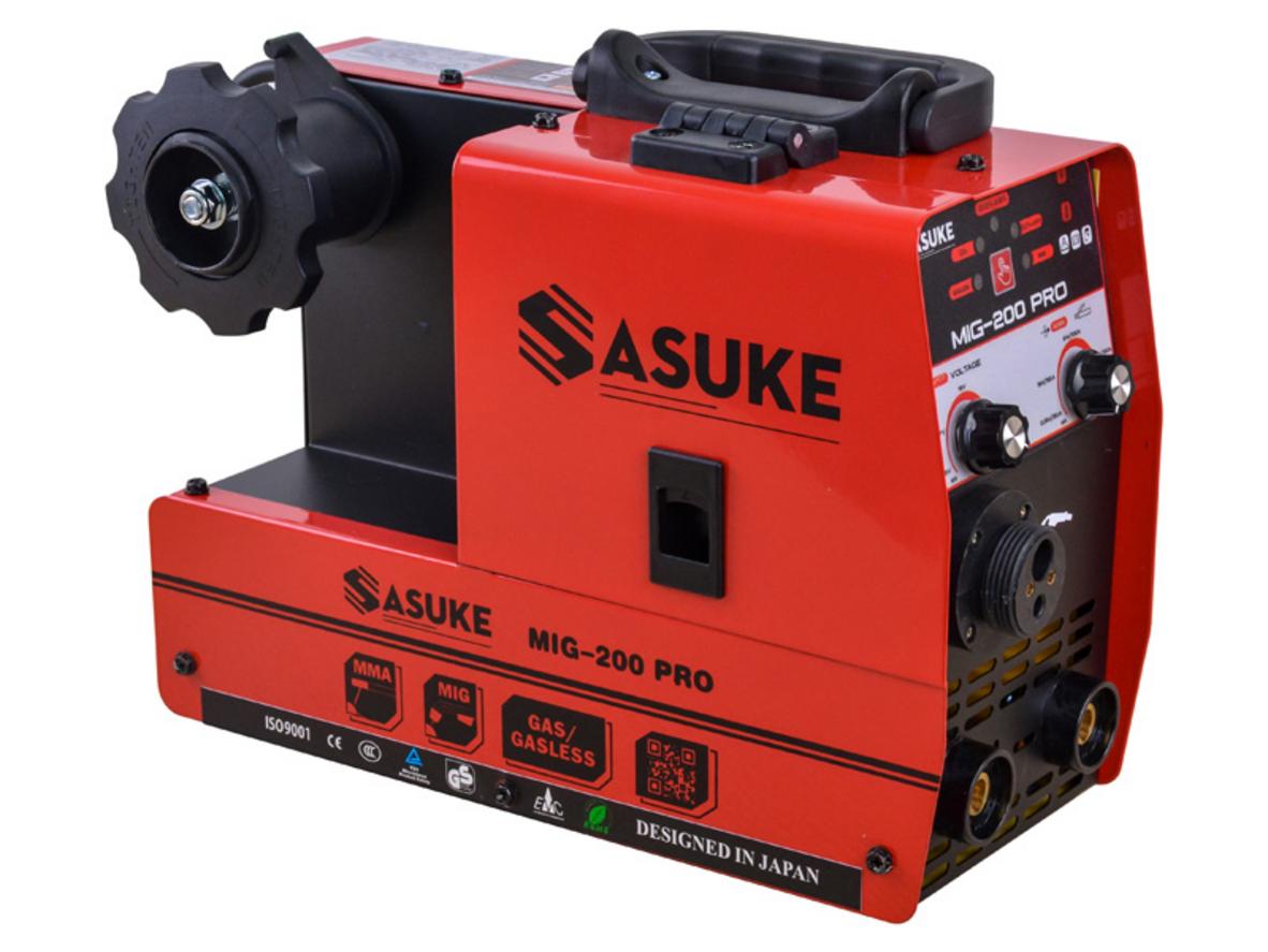 Máy hàn 3 chức năng Sasuke MIG 200 PRO gọn máy, đa năng, dễ dùng cho xưởng nhỏ và gia đình.