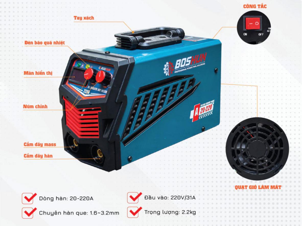 IGBT inverter giúp máy mồi hồ quang nhanh và giữ dòng hàn ổn định hơn.