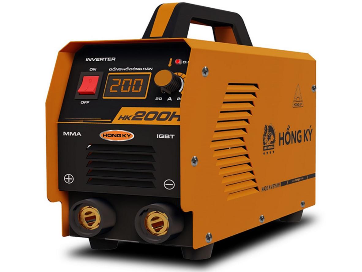 Máy hàn điện tử HK 200H gọn nhẹ, phù hợp hàn que phổ thông.