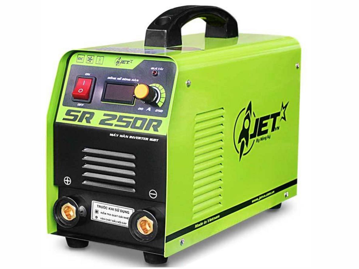 Máy hàn điện tử Hồng Ký SR 250R nổi bật với thiết kế gọn, khỏe và dễ di chuyển.