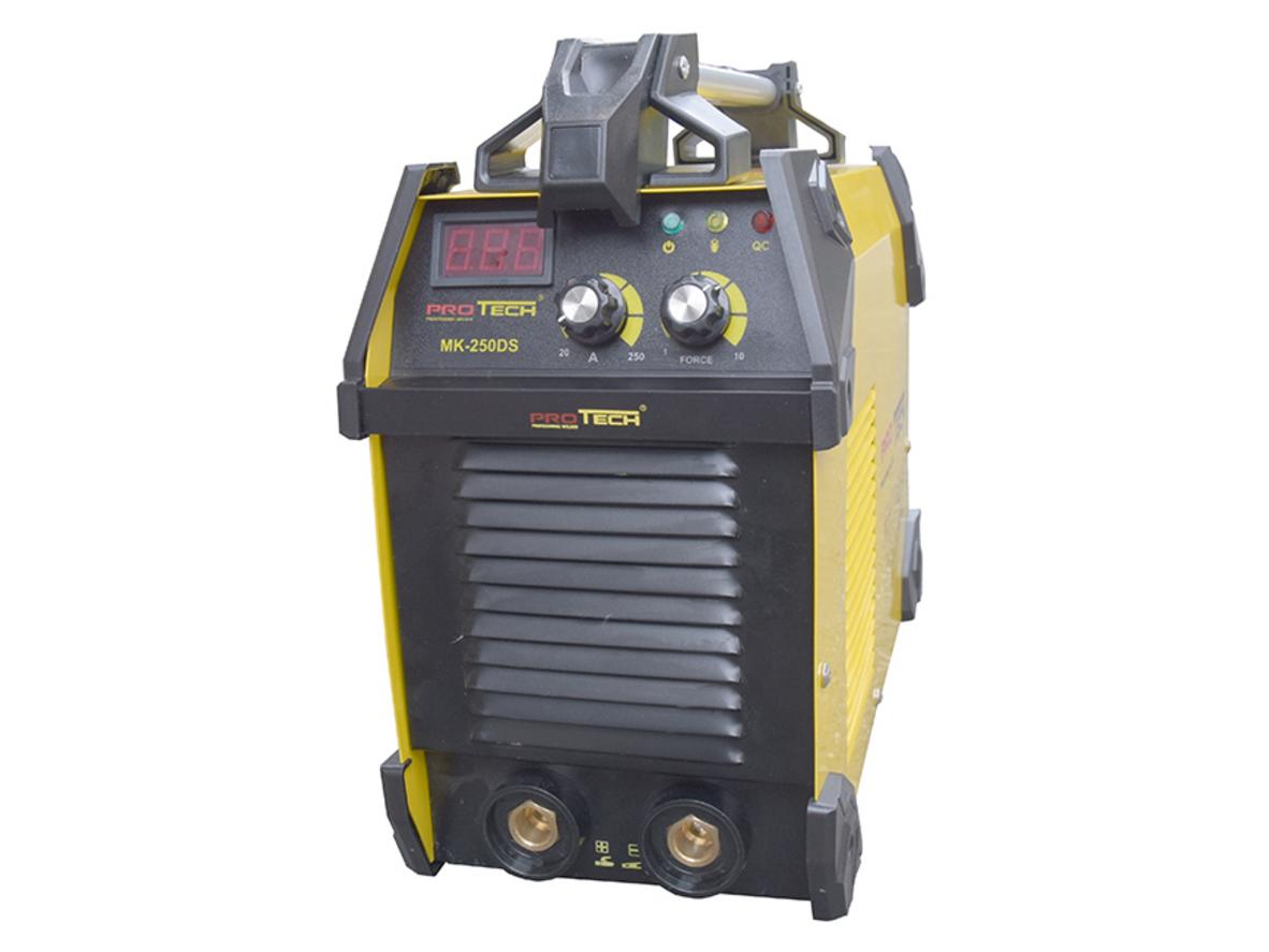 Máy hàn hồ quang Protech MK250DS nổi bật với công nghệ Inverter IGBT và dải que hàn rộng.