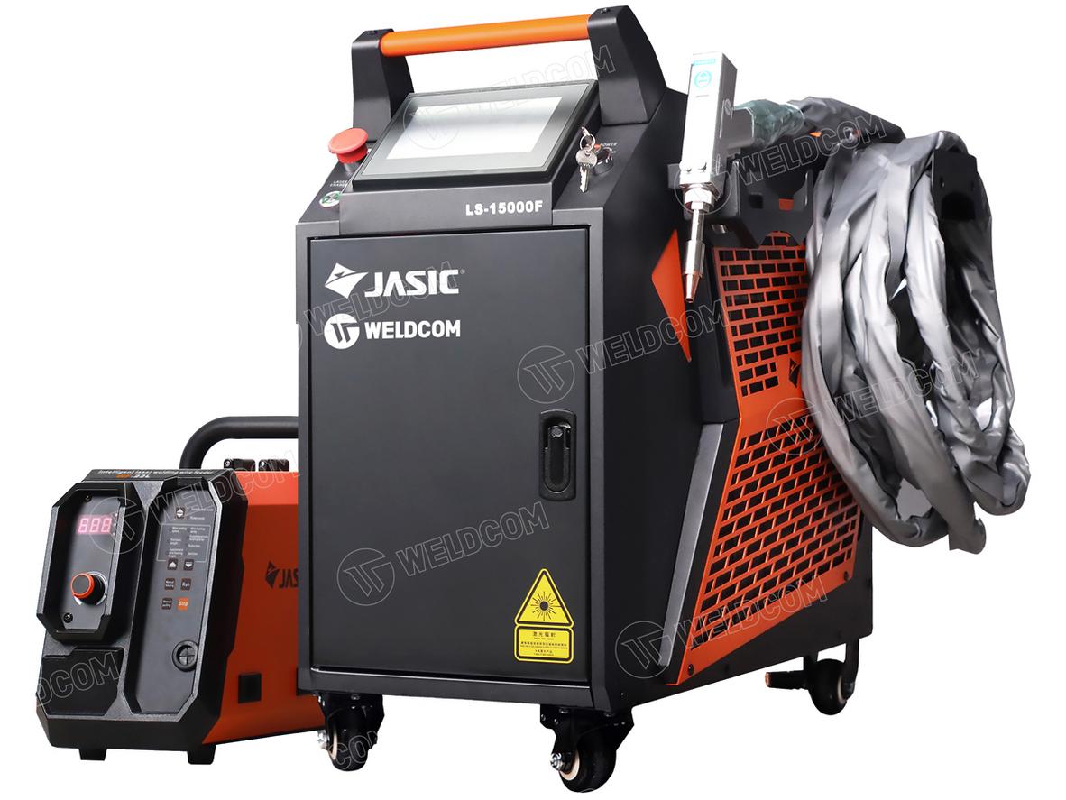 Máy hàn laser Jasic LS-15000F (Thế hệ thứ 3) cho xưởng cơ khí hiện đại.