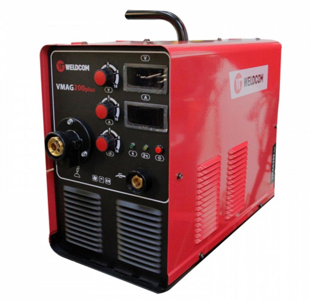 Máy hàn Mag Weldcom VMAG 200 PLUS nổi bật với khả năng hàn ổn định, ít bắn tóe và dễ vận hành.