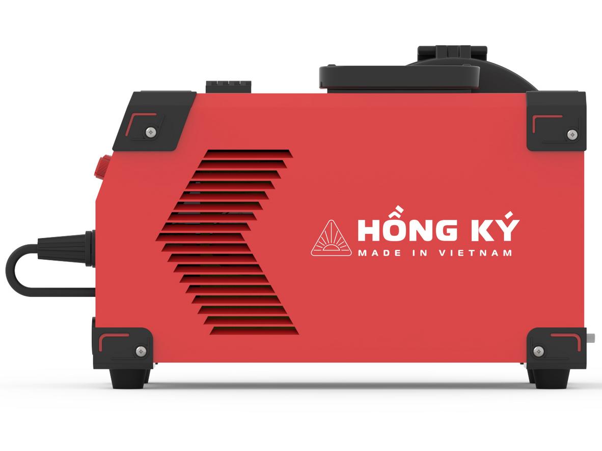 Cận chi tiết máy hàn MIG Hồng Ký HKMIG200E và các điểm thao tác chính.