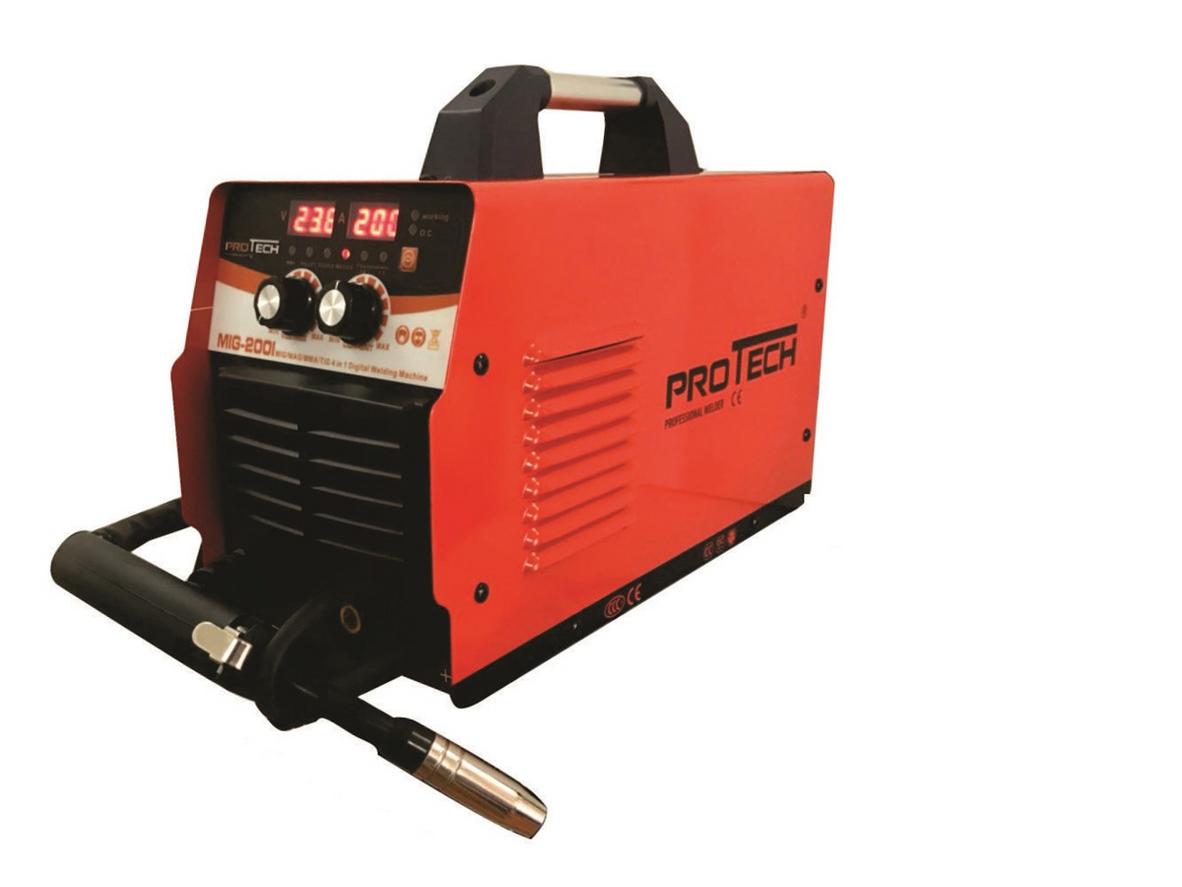 Máy hàn MIG mini Protech MIG 200I gọn nhẹ, đa năng, tối ưu cho cuộn dây 1 kg.