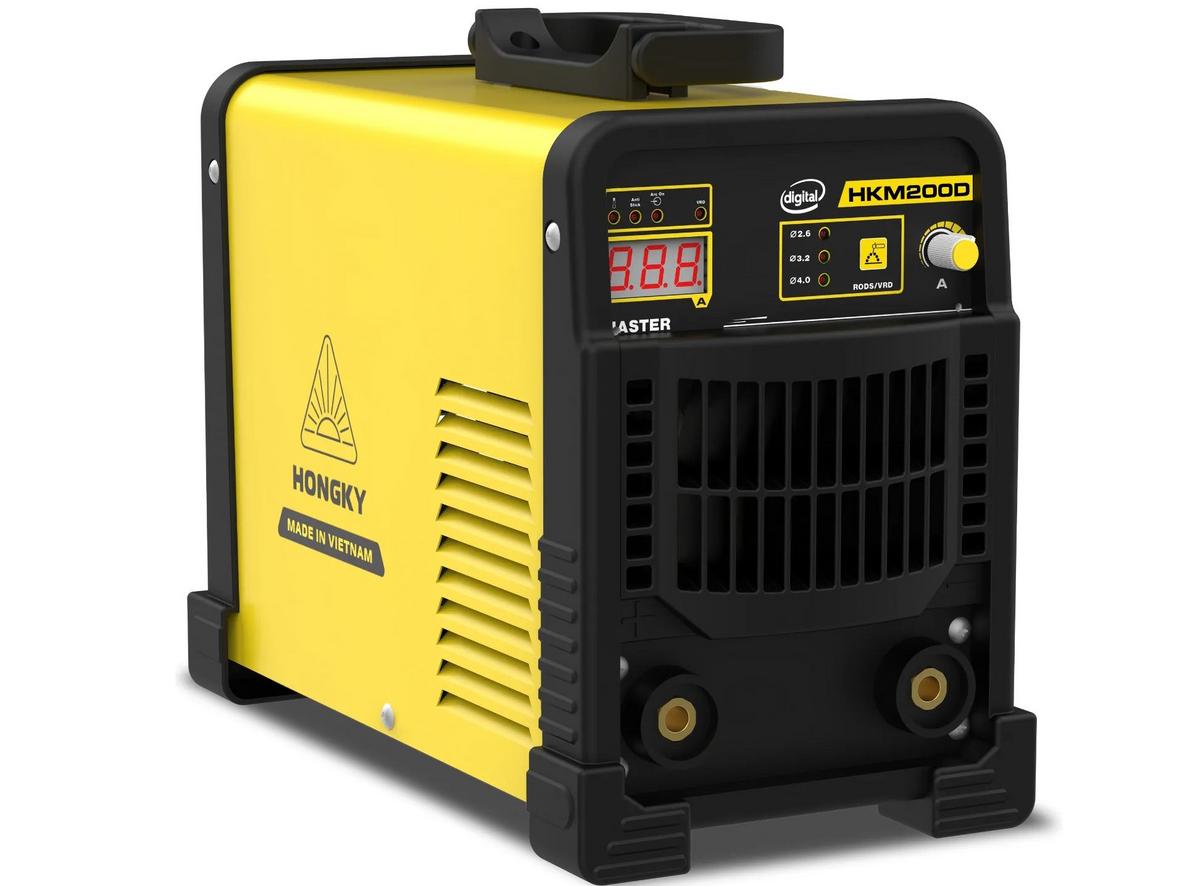 Máy hàn que Hồng Ký HKM200D 200A gọn nhẹ, phù hợp gia đình và xưởng nhỏ.