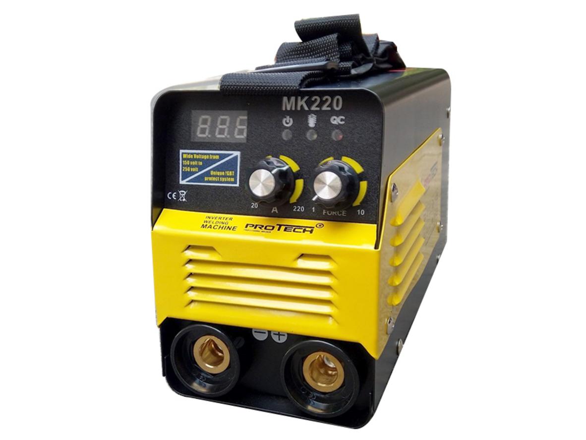 Máy hàn que Protech MK-220 gọn nhẹ, phù hợp hàn điện yếu.