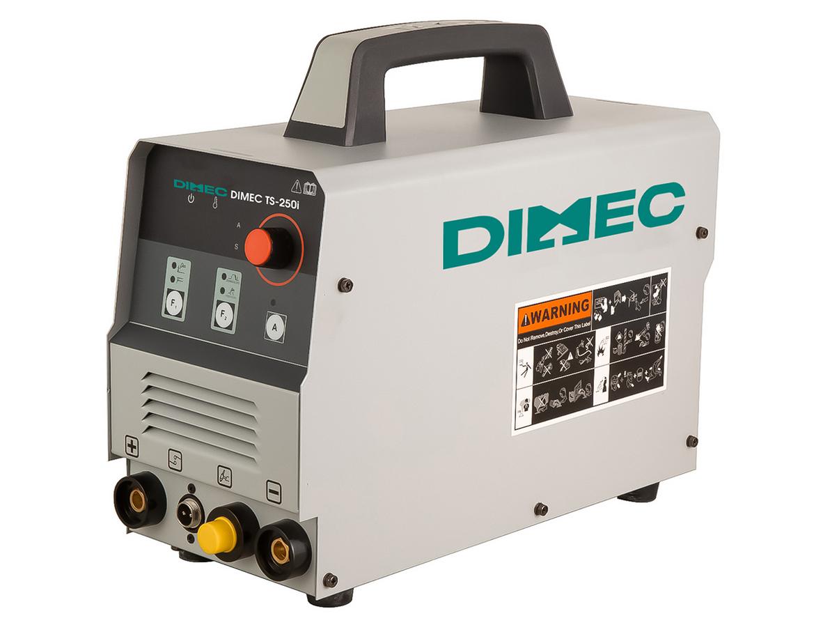 Máy hàn TIG Dimec TS-250i gọn máy, 2 chức năng TIG/Que, phù hợp xưởng nhỏ.