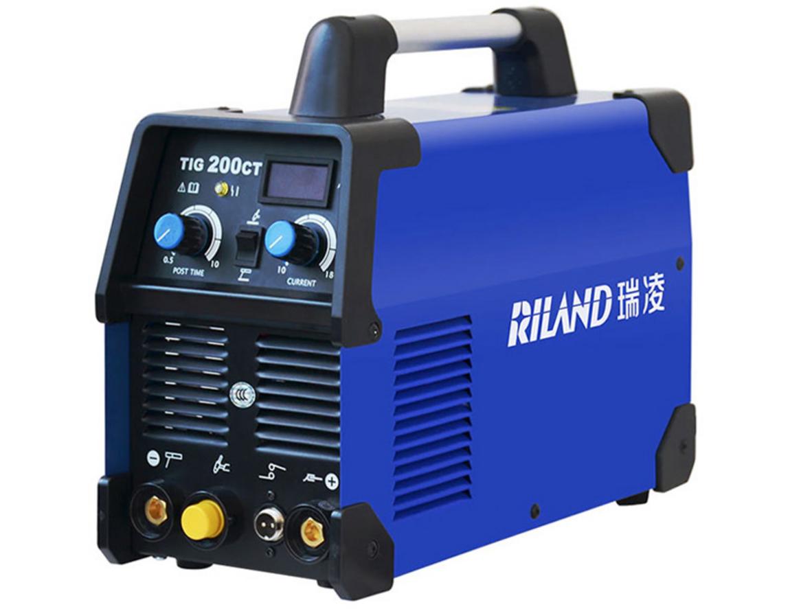 Máy hàn Tig Riland TIG 200CT gọn nhẹ, phù hợp hàn TIG/MMA 220V.