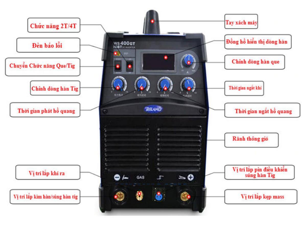 Máy hàn Tig Riland WS TIG 400GT cho xưởng hàn liên tục
