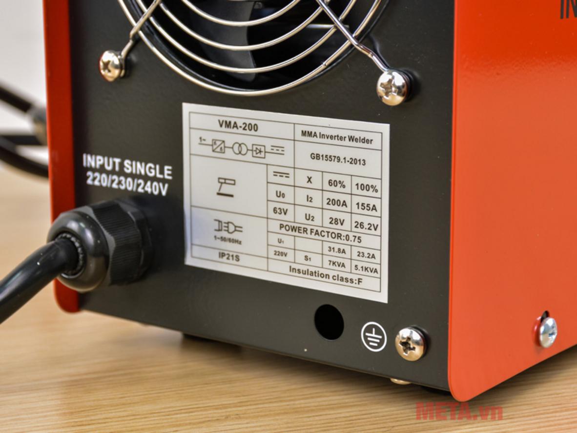 Chu kỳ tải 60% phù hợp các tác vụ hàn phổ thông trong ngày.