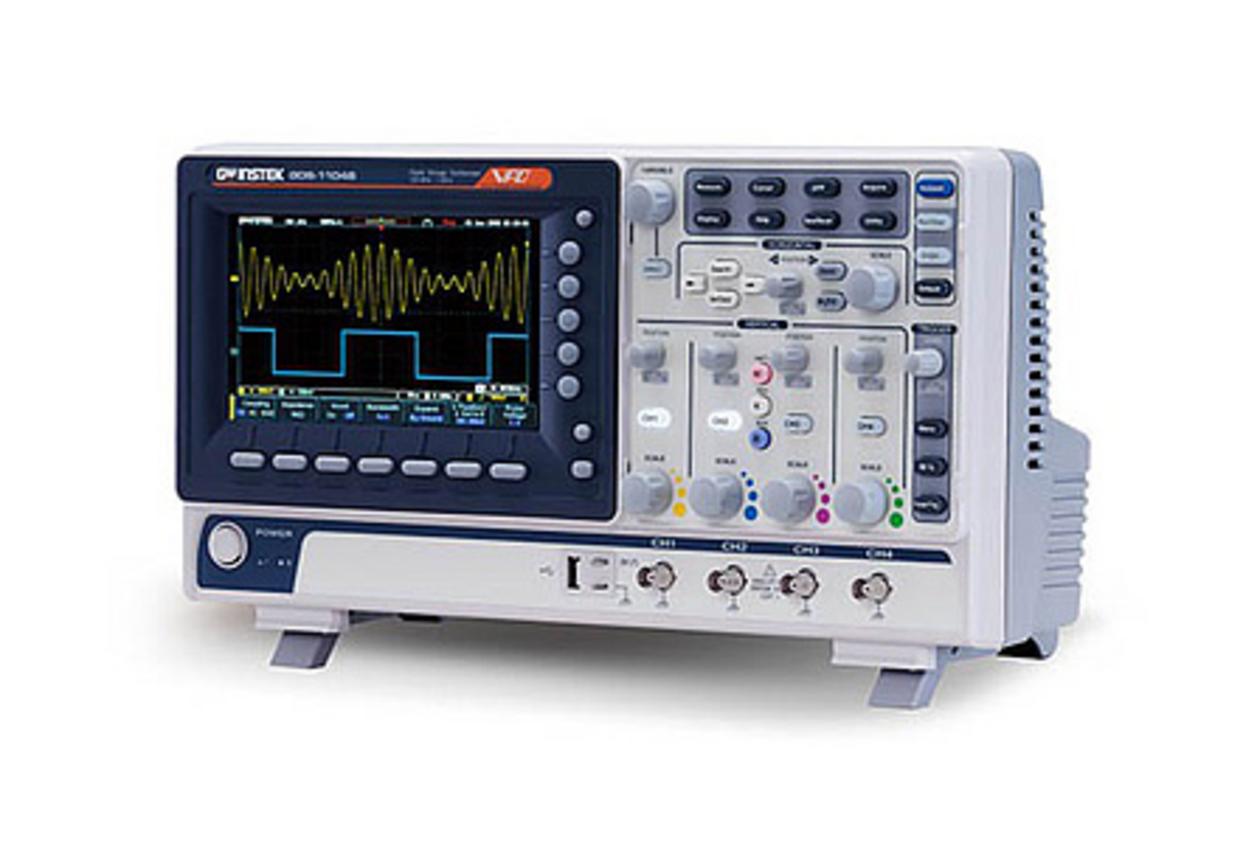 Máy hiện sóng số GW Instek GDS-1104B 4 kênh 100MHz cho phòng lab và kỹ thuật viên.