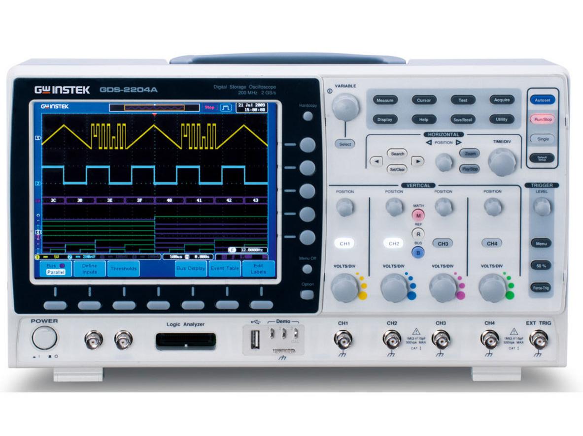 GW Instek GDS-2102A là máy hiện sóng số 2 kênh 100 MHz phù hợp cho sửa chữa, lab và R&D.