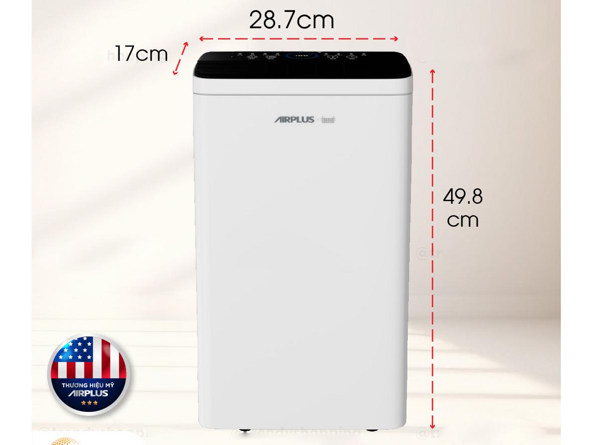 Thông số nổi bật của máy hút ẩm Airplus AP10-2010EW: 10 lít/ngày, 160W, dưới 45 dB.