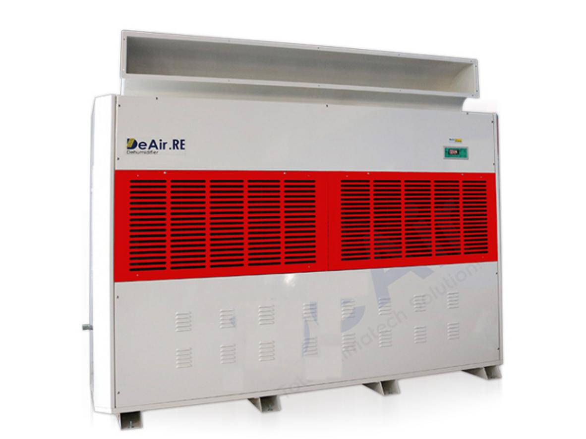 DeAir.RE-900H là máy hút ẩm công nghiệp chịu nhiệt công suất 900 lít/ngày, phù hợp nhà xưởng và kho hàng lớn.