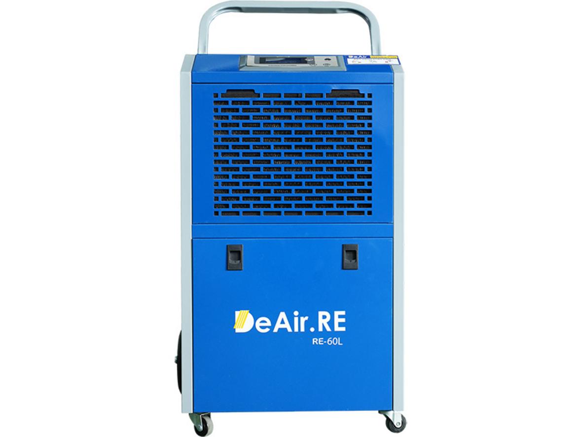 Máy hút ẩm công nghiệp DeAir.RE-60 di động, phù hợp kho hàng và xưởng vừa.