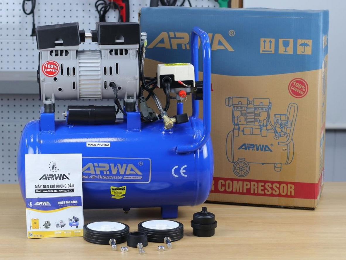 Tổng quan Máy nén khí không dầu Arwa AW 6030OL - 30 lít