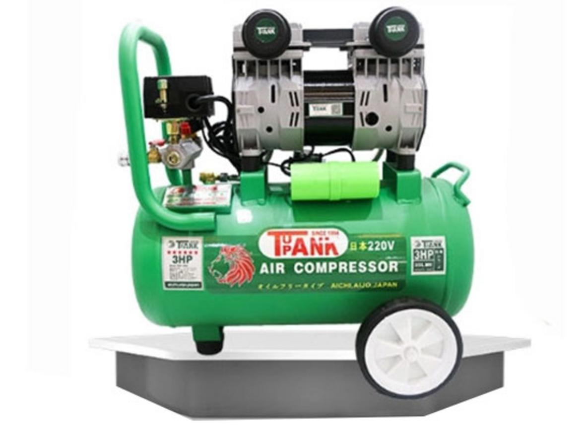 Tổng quan Máy nén khí không dầu giảm âm 1.5HP 12 lít Tupank TAK-12KD