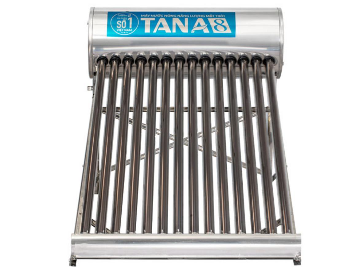 Cận cảnh cấu tạo bền bỉ của máy nước nóng năng lượng mặt trời Go 58-18 TA-8 200 lít.