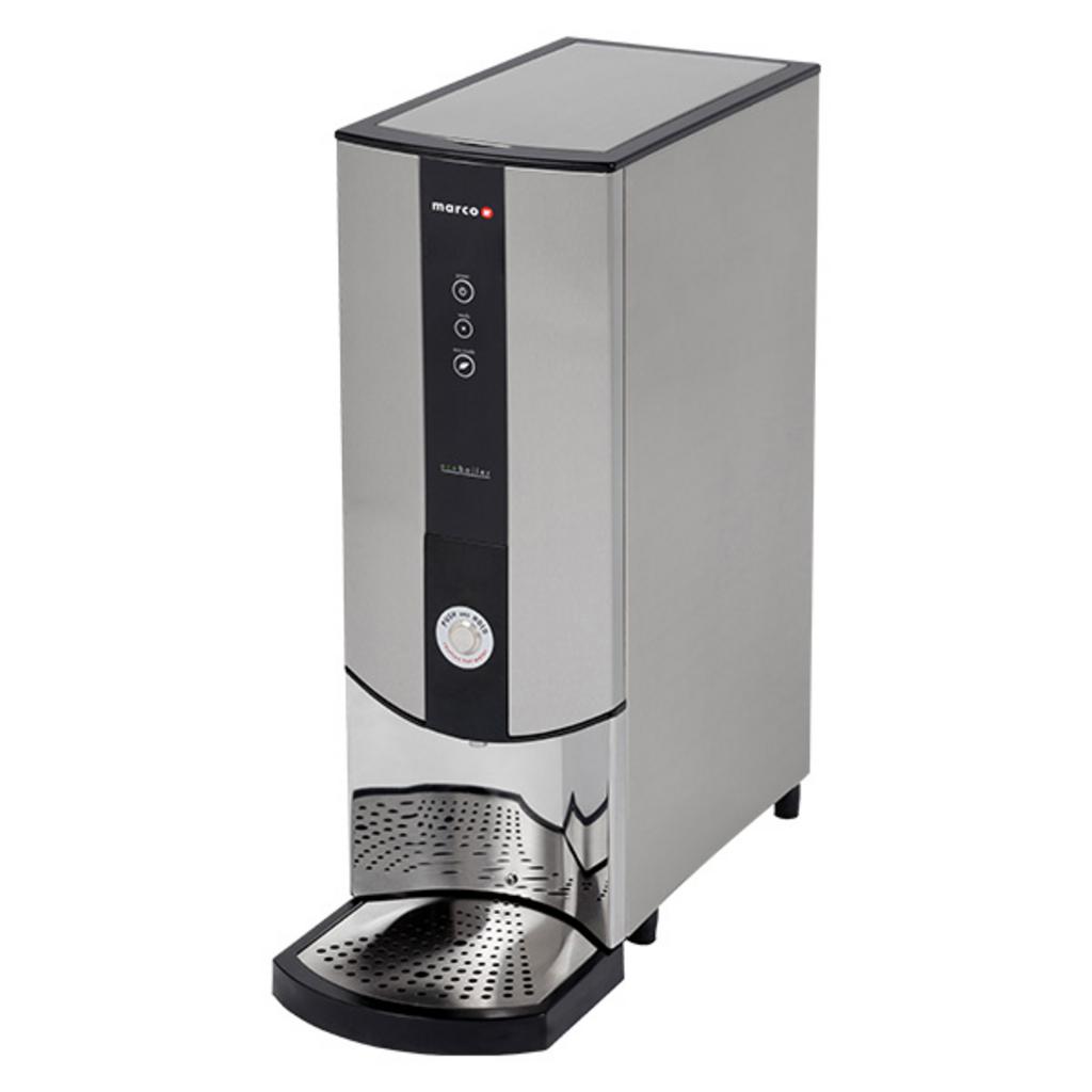 Marco Ecoboiler PB10 nhỏ gọn, phù hợp quầy pha chế và khu pantry cần nước nóng liên tục.