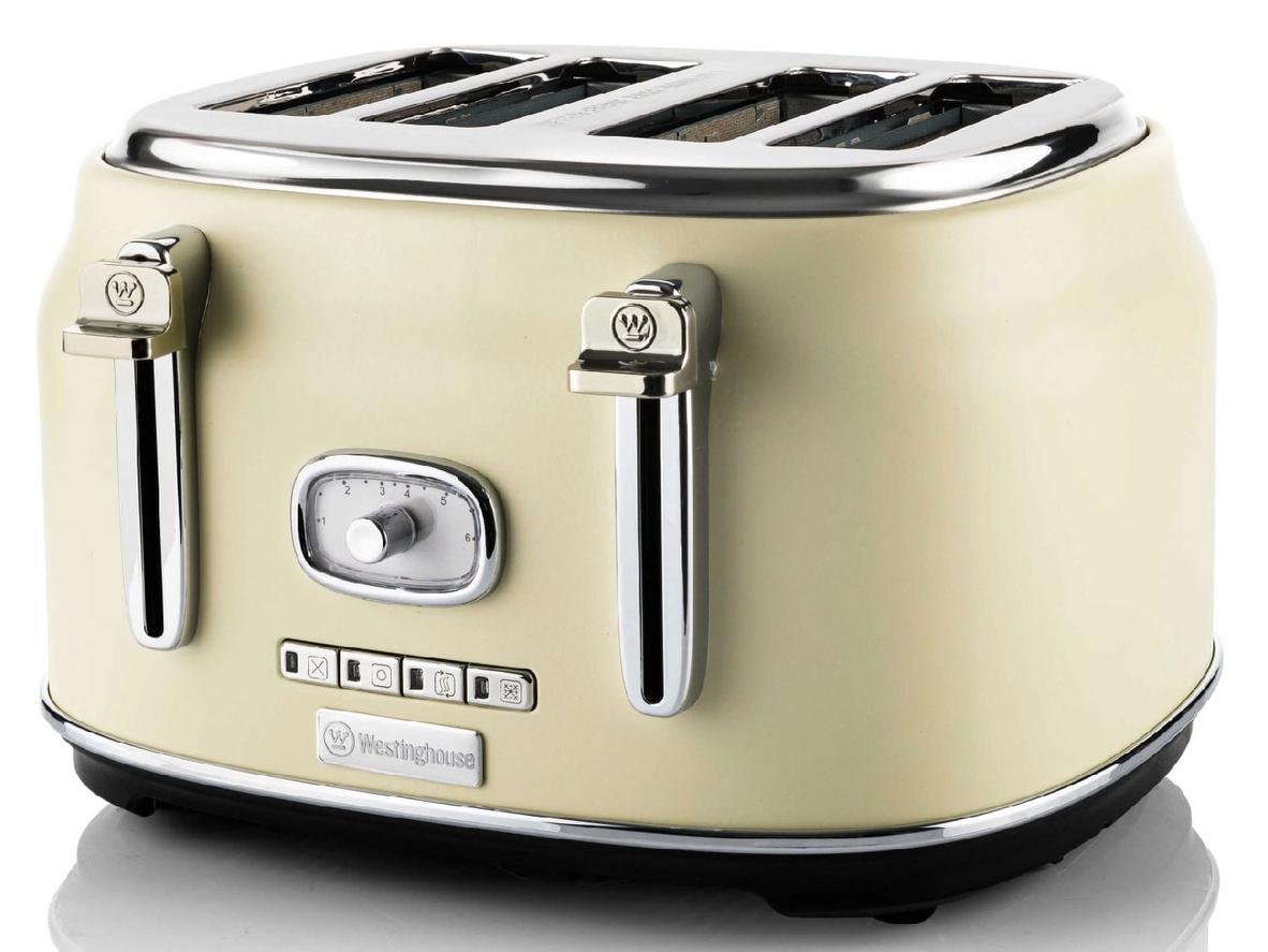 Westinghouse WKTTB809 nổi bật với 4 khe nướng, 3 chế độ tiện dụng và thiết kế Retro sang trọng.