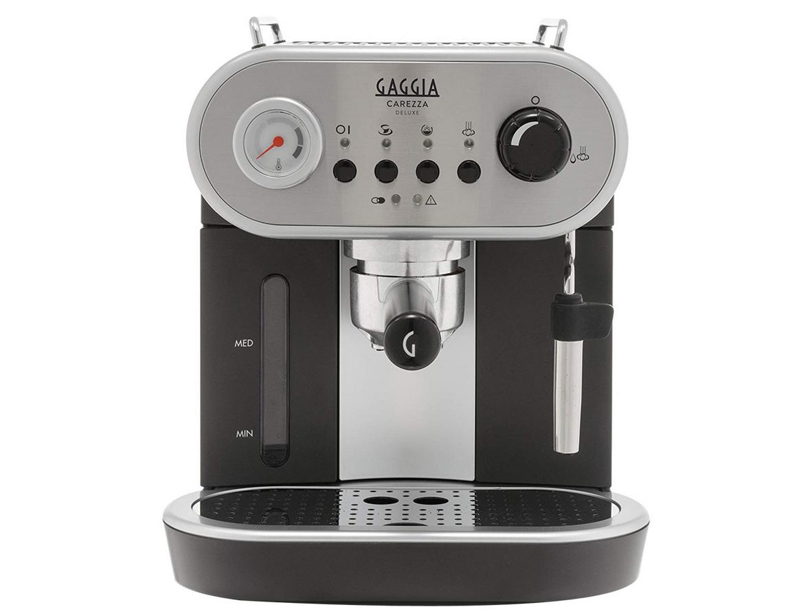 Máy pha cà phê Gaggia Carezza Deluxe mang phong cách Ý sang trọng, phù hợp cho góc cà phê tại nhà và văn phòng nhỏ.