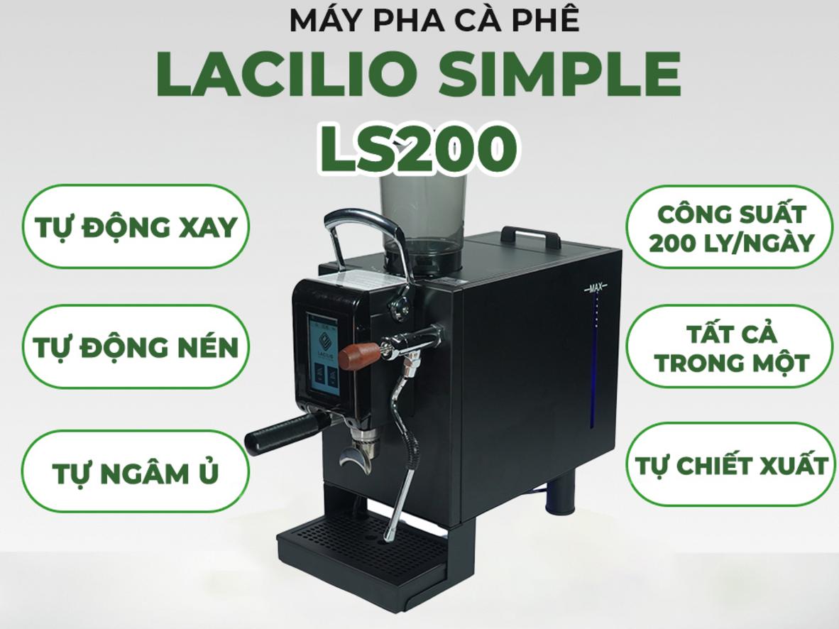 Lacilio Simple LS200 nổi bật với thiết kế gọn, tự động và phù hợp quầy pha chế nhỏ.