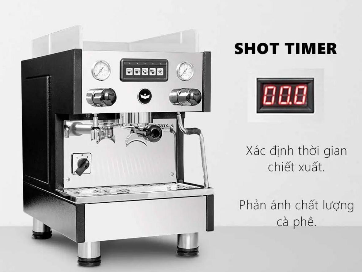 Lamvita LCD 1 GR - máy pha cà phê bán tự động 1 group cho quán nhỏ đến vừa.