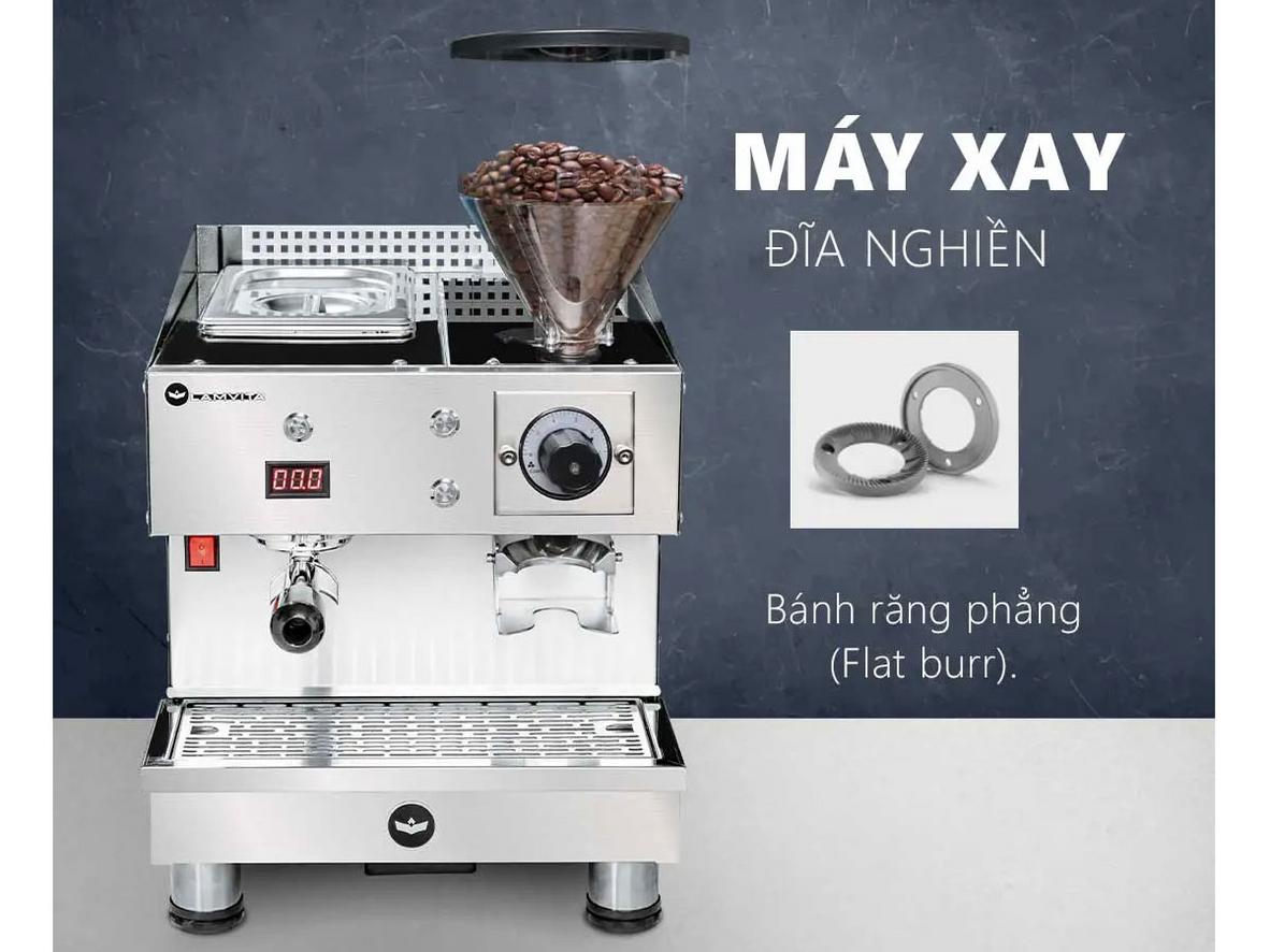 Máy pha cà phê Lamvita Mio I gọn quầy, phù hợp mô hình take-away và quán nhỏ.