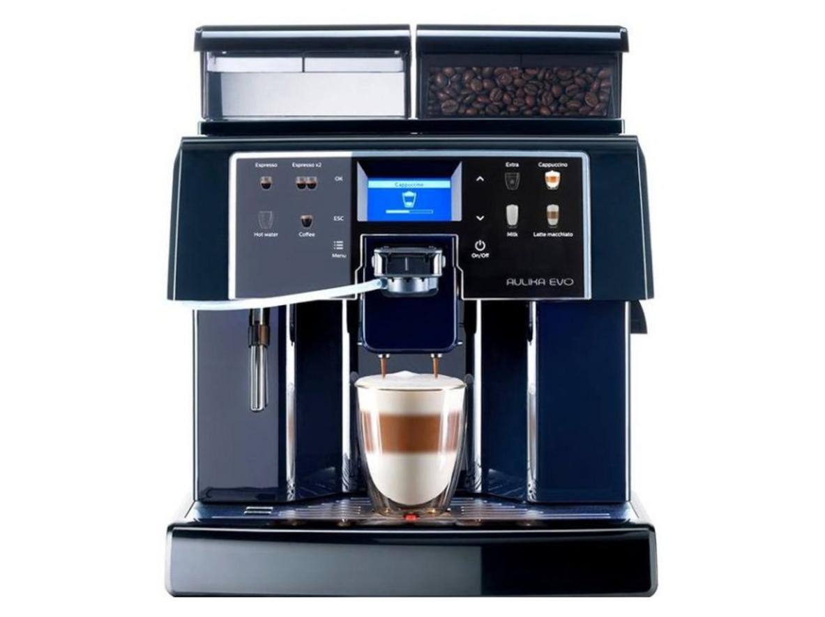 Máy pha cà phê Saeco Aulika Evo Focus phù hợp cho văn phòng và quầy phục vụ bận rộn.