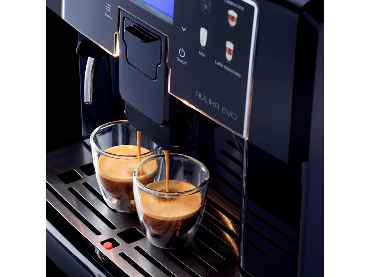 Saeco Aulika Evo Focus hỗ trợ pha Espresso và Cappuccino nhanh, đều, dễ vận hành.