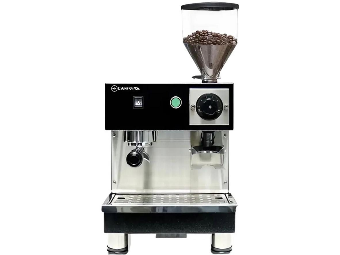 Lamvita ECO II — máy pha cà phê tích hợp máy xay gọn quầy, phù hợp quán nhỏ và văn phòng.