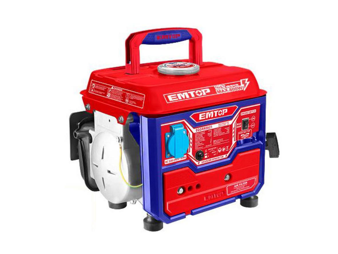 Máy phát điện 2 thì Emtop EGGRR0821 650W gọn nhẹ, phù hợp cho điện dự phòng cơ bản.