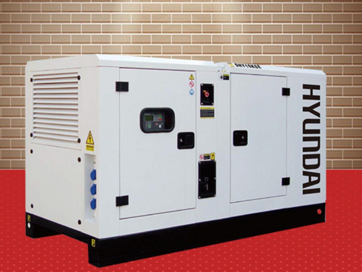 Máy phát điện 15KVA/12KW 3 pha Hyundai DHY16KSE cho văn phòng và nhà xưởng vừa.