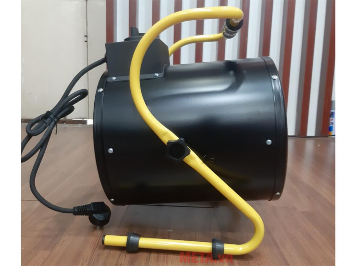 Nguồn điện 220V-50Hz và vỏ thép cách điện giúp máy phù hợp dùng tại Việt Nam.