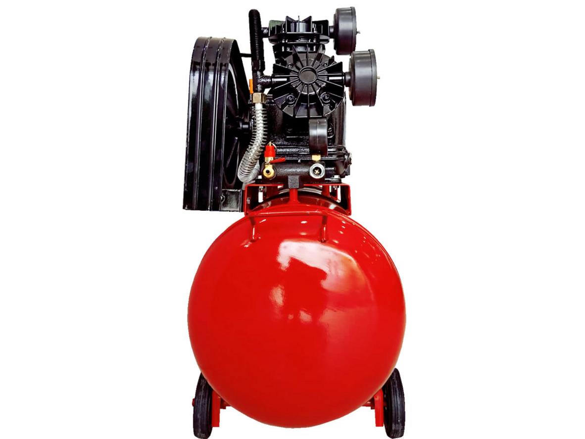 Mô tơ dây đồng và bình 100 lít giúp máy bền, ổn định hơn.