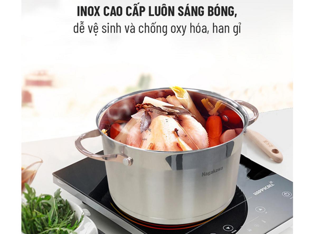 Bộ 3 size giúp nồi phù hợp nhiều món và nhiều khẩu phần.