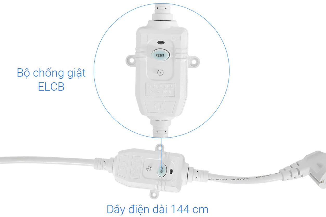 Nhiệt độ tối đa 75°C cho nhu cầu dùng nước nóng linh hoạt.