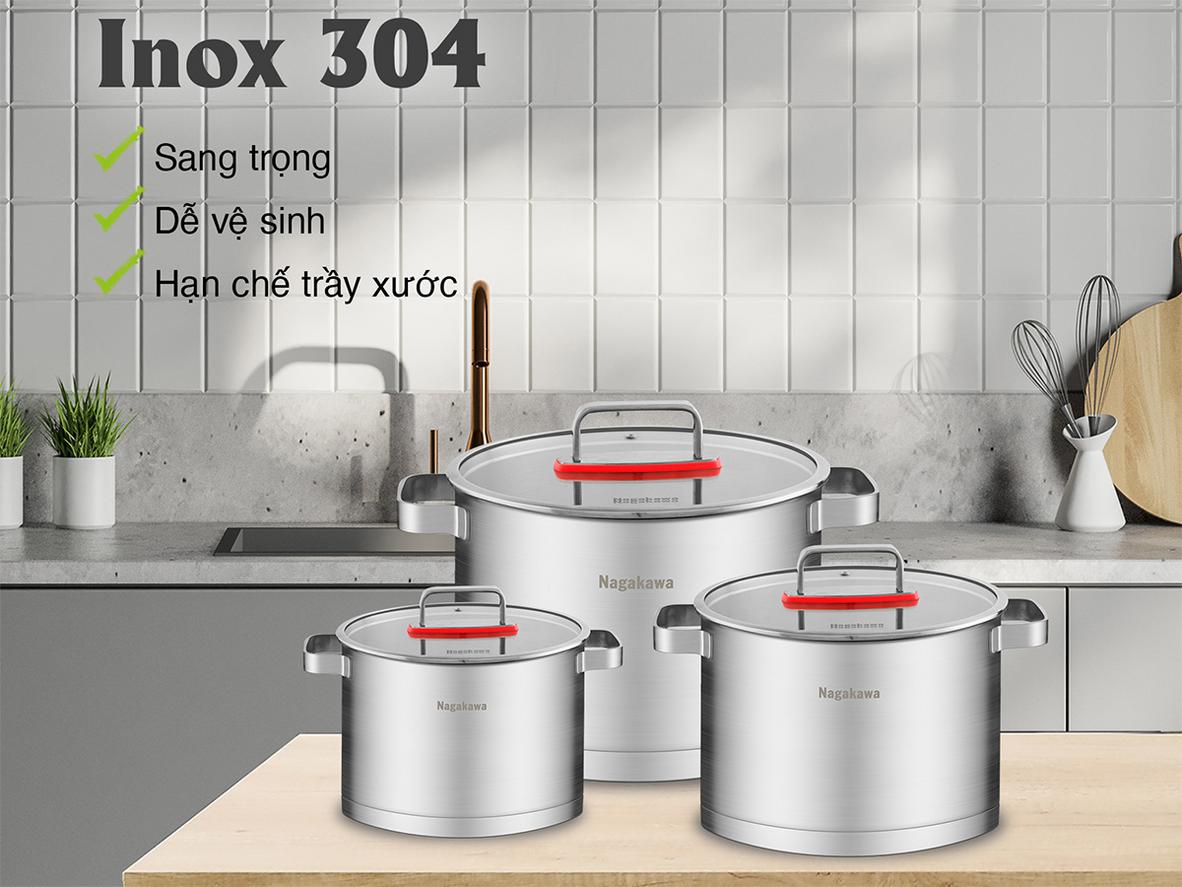 Bộ nồi tương thích linh hoạt với mọi loại bếp, kể cả bếp từ.