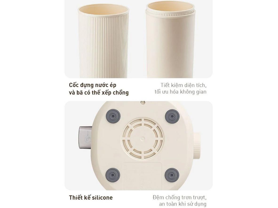 Ống tiếp nguyên liệu 80mm giúp giảm thao tác cắt gọt.