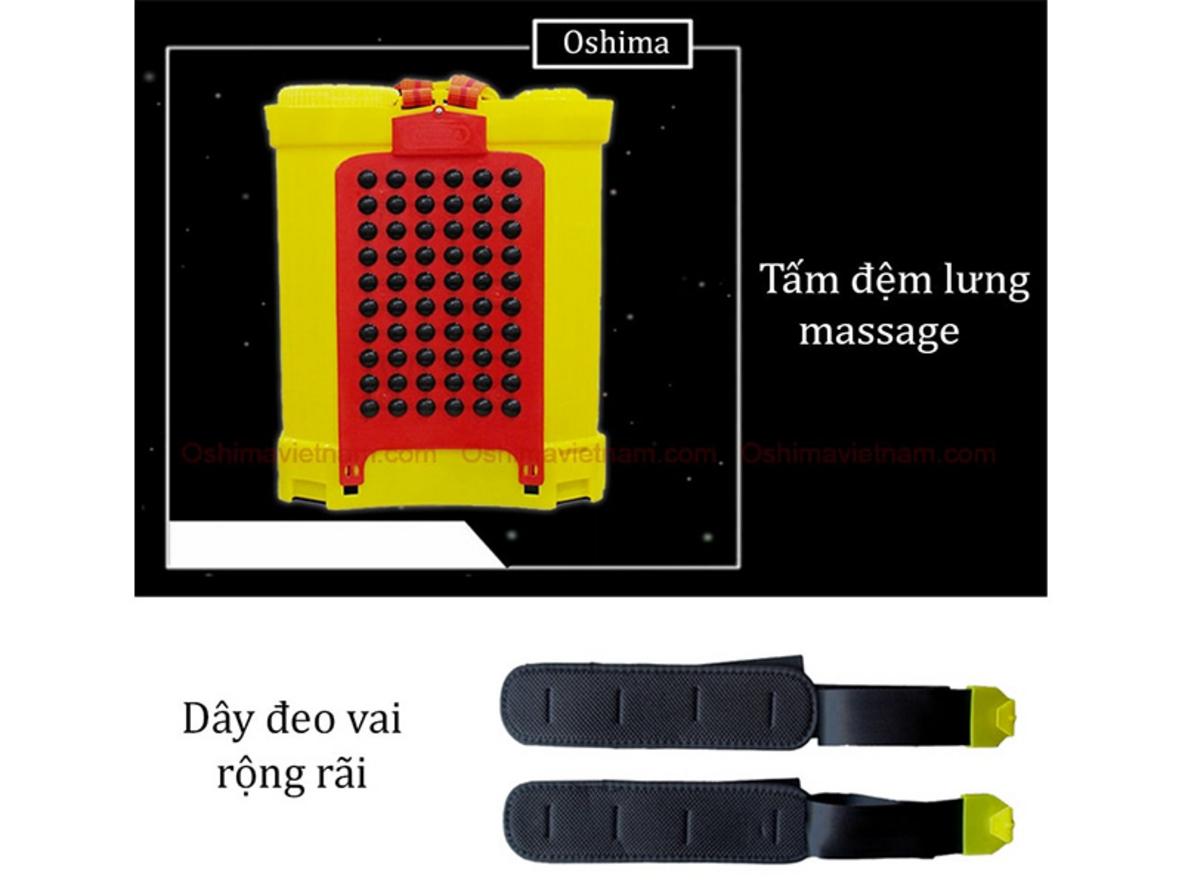 Ắc quy 12V - 12Ah giúp máy duy trì hoạt động ổn định sau mỗi lần sạc.