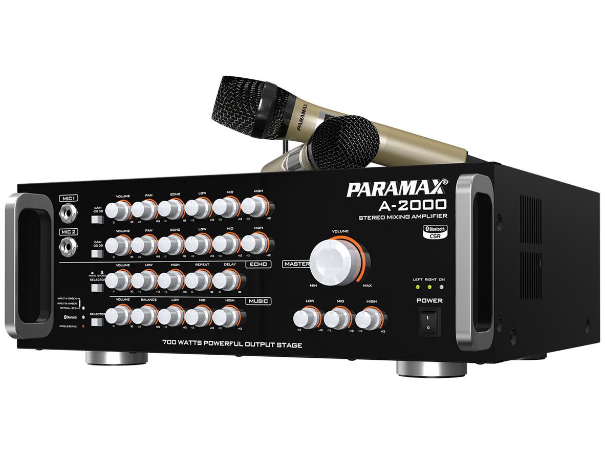 Cấu hình đồng bộ giúp Paramax CBX-2000 phù hợp karaoke và nghe nhạc trong không gian rộng.