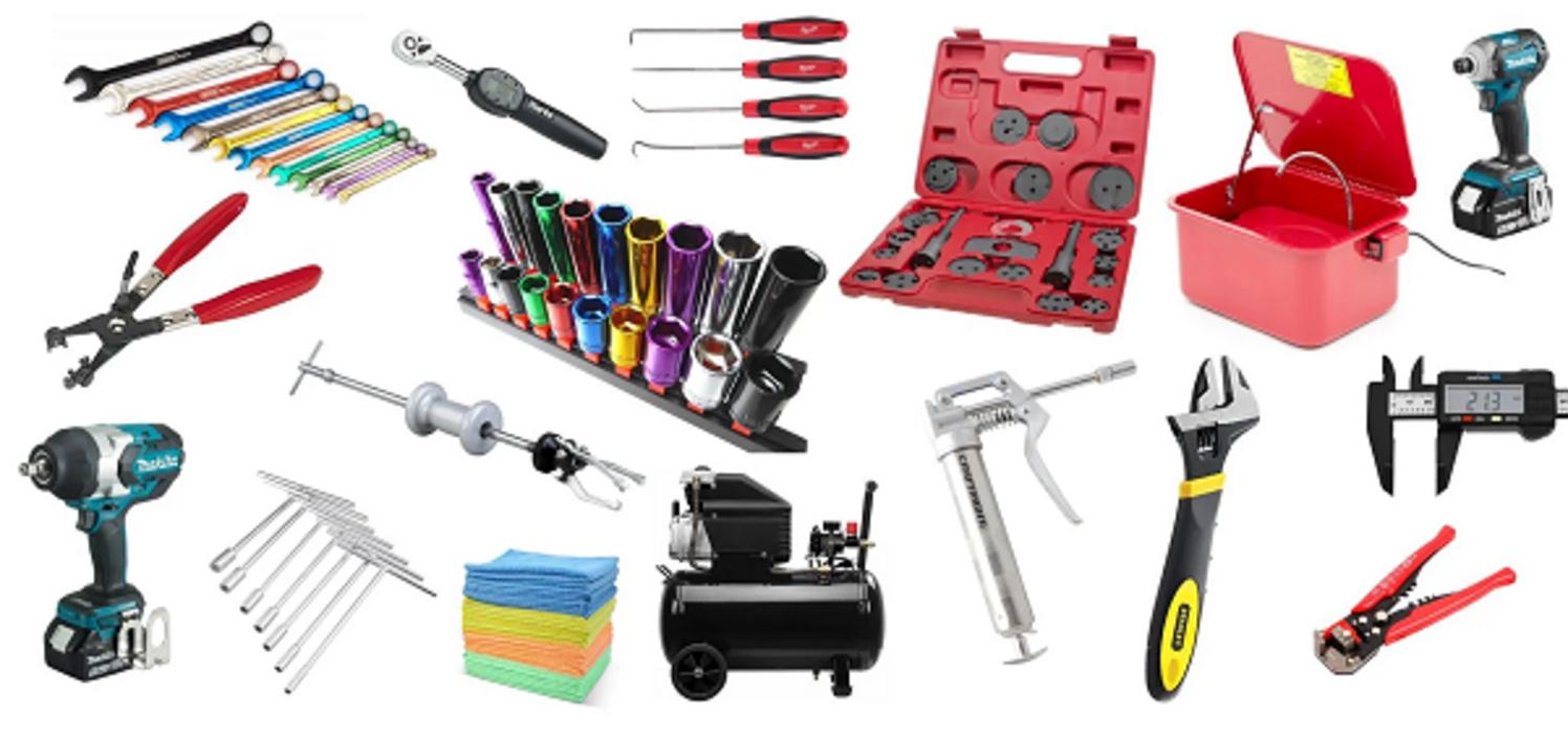 Danh mục công cụ và dụng cụ xuất hiện trong gia đình, xưởng và công trình mỗi ngày.
