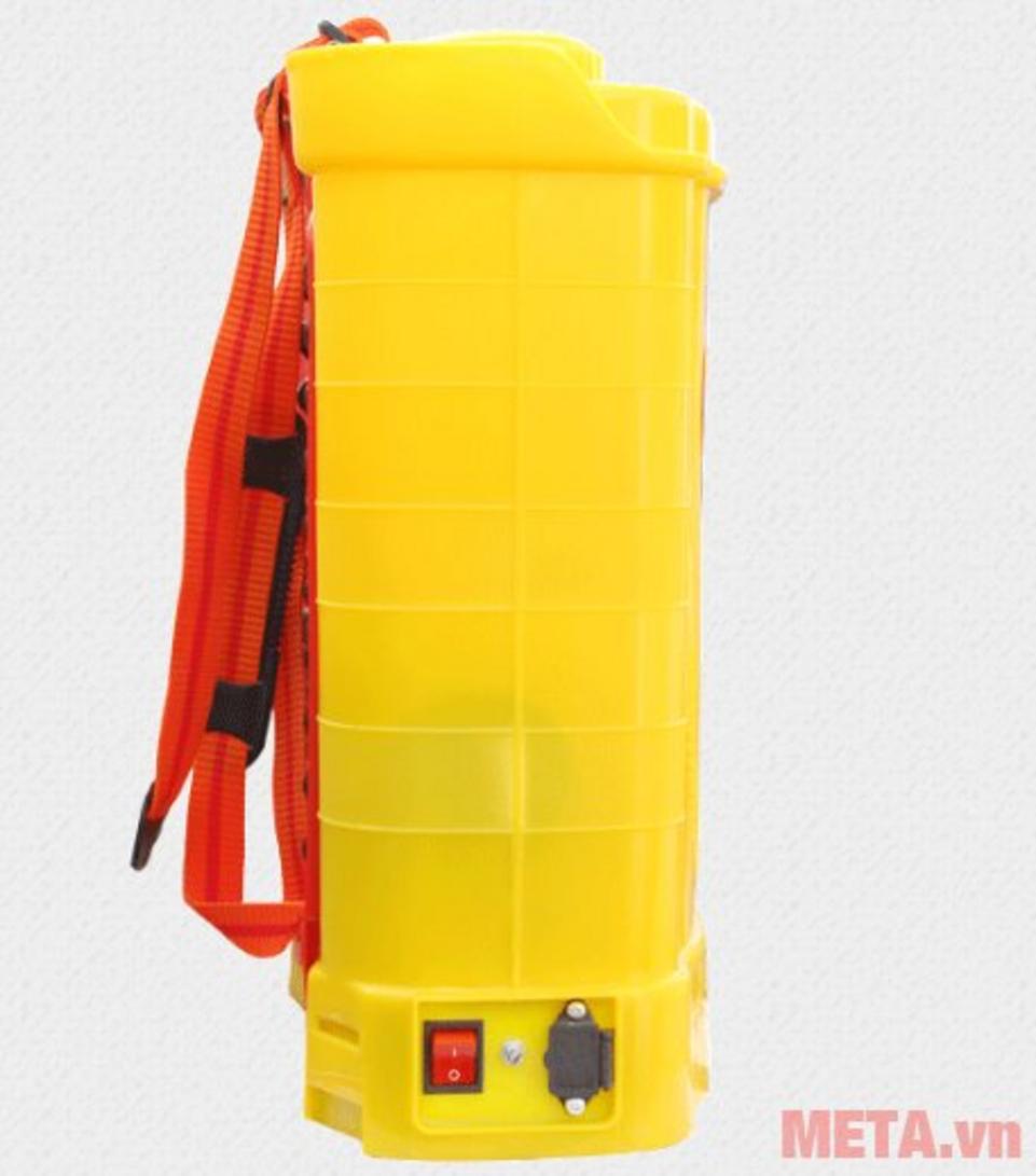 Bình chứa 20 lít giúp làm việc liên tục và giảm số lần nạp dung dịch.