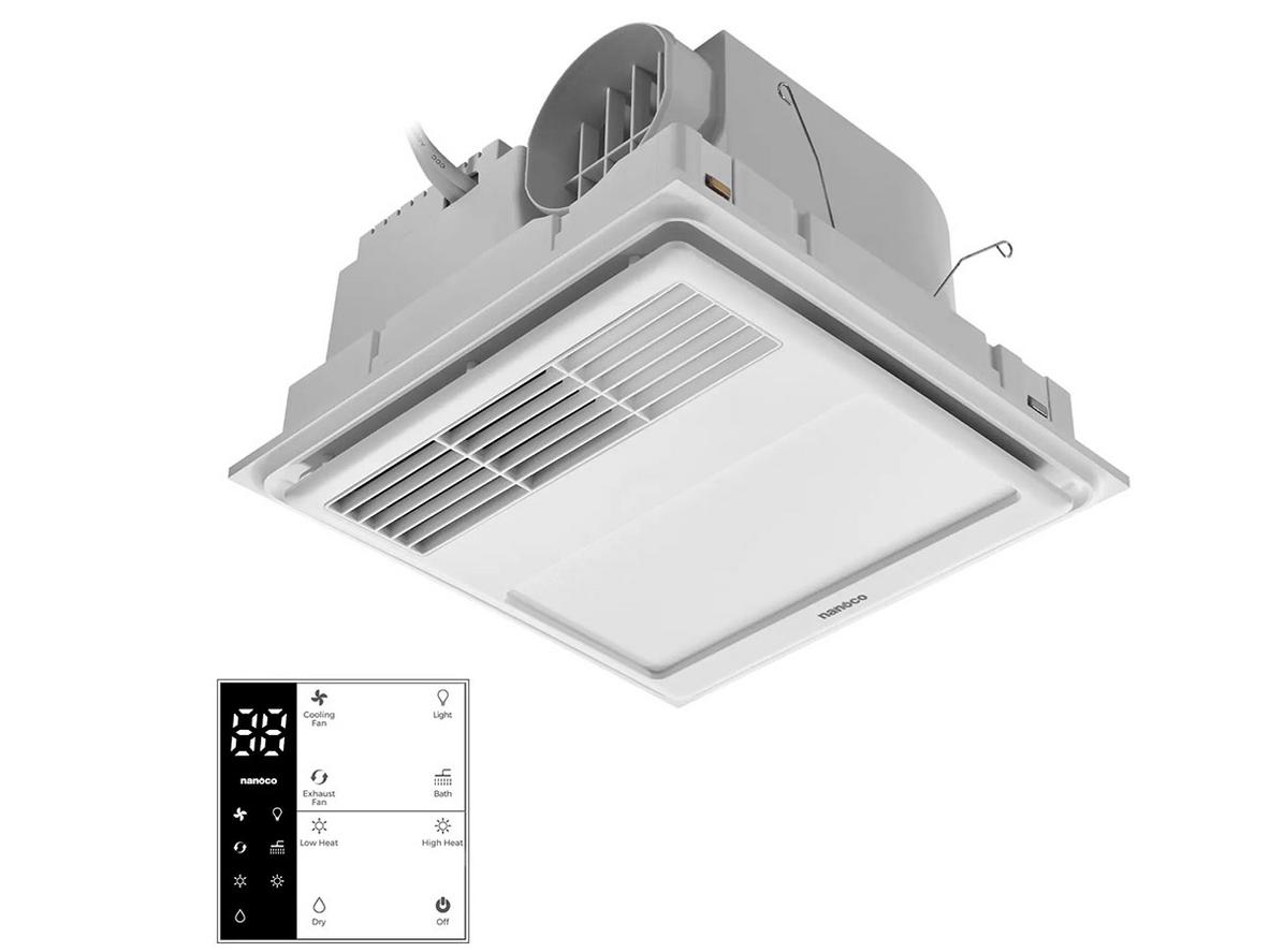 Tổng quan Quạt hút sưởi 5 in 1 điều khiển từ xa Nanoco NBD0330 (2200w)