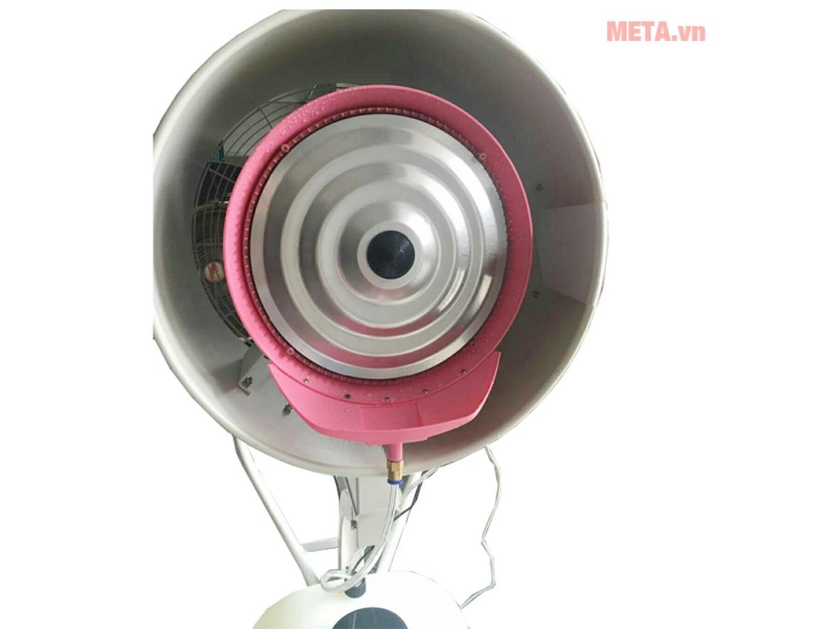 Thiết kế công nghiệp, bánh xe và tay đẩy giúp Mitsuta HW 20MC08 vận hành cơ động hơn.